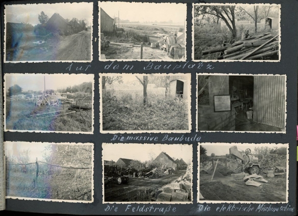 Photo Album Dierberg near Rheinsberg, 267 photos, house construction 1957 -1963, unique contemporary testimony