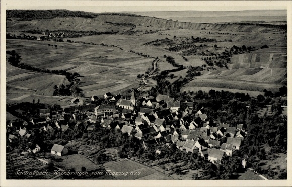 Postcard Schwalbach am Taunus Hesse, aerial photograph