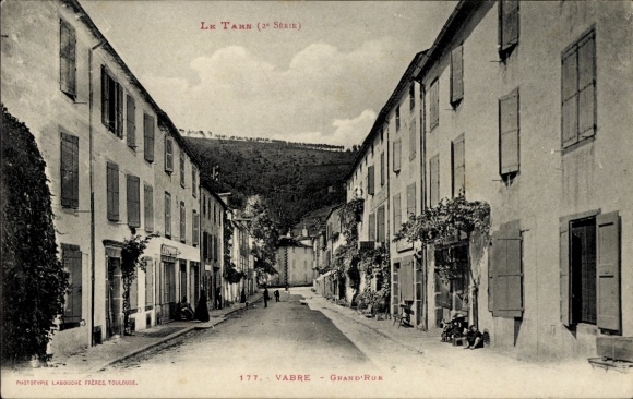 Postcard Vabre Tarn, Grand Rue