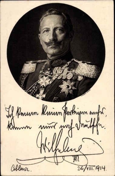 PC Kaiser Wilhelm II, portrait, uniform, medal, I don't know any parties anymore