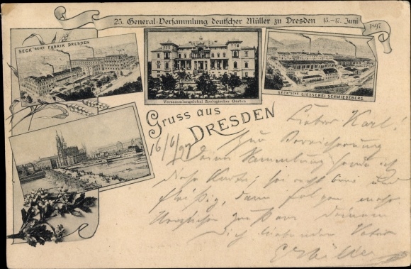 PC Dresden, 25th general meeting of German millers 1897, Schmiedeberg foundry, Seck factory