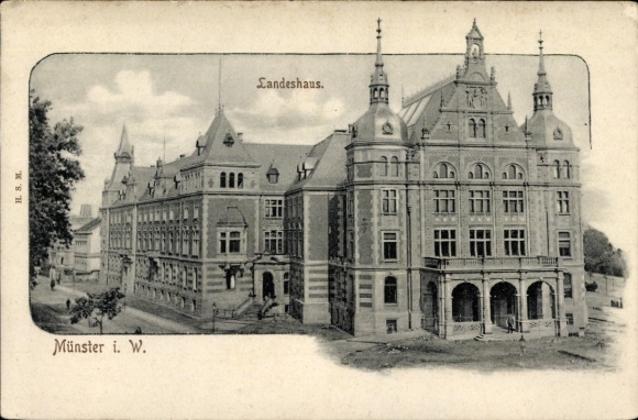 Ak Münster in Westfalen, Landeshaus,   Architektur, keine Persönlichkeiten