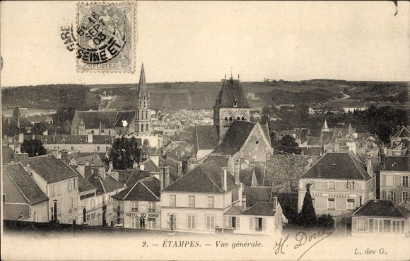 Ak Étampes Essonne, Vue generale