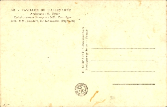 PC Paris, International Exhibition 1937, German Pavilion