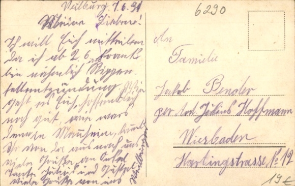 Postcard Weilburg an der Lahn Hessen, banner consecration of the men's choir Liederkranz 1929