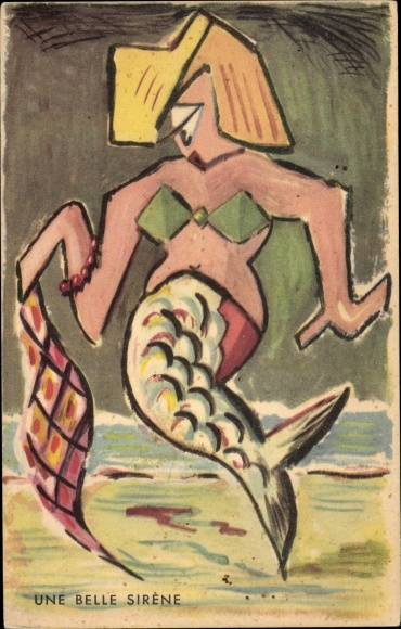 Künstler Ak Une Belle Sirene, Meerjungfrau, Nixe