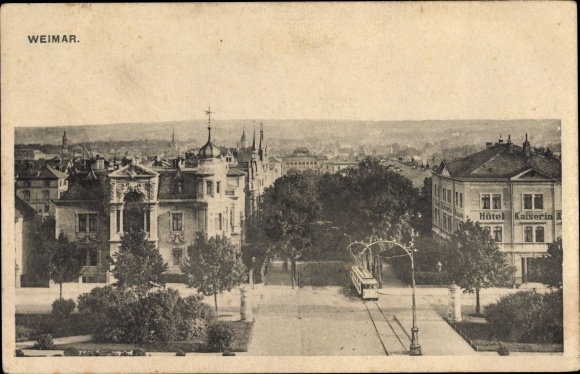 PC Weimar Thuringia, partial view with hotel