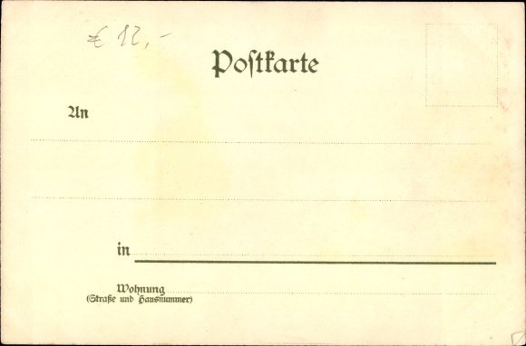 Artist Chromo-Litho Schönau am Königssee, shore area with Alps