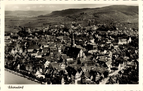Ak Schorndorf in Württemberg, Fliegeraufnahme