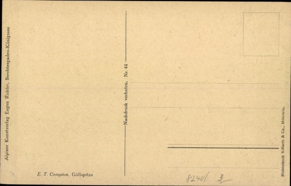 Artist Postcard Compton, Edward Theodore, Göllspitze, Berchtesgaden Alps
