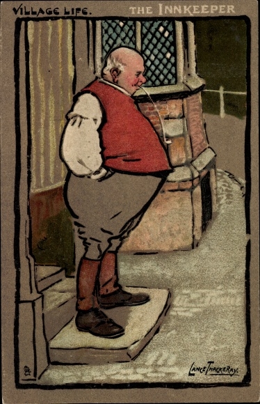 Artist Postcard Thackeray, Lance, Village Life, The Innkeeper, Innkeeper with Pipe