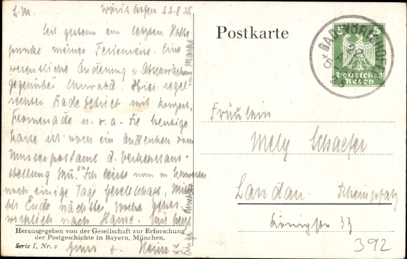 Artist PC Stockmann, H., Schwaga, look i have a bitt, Ges. to research the postal history