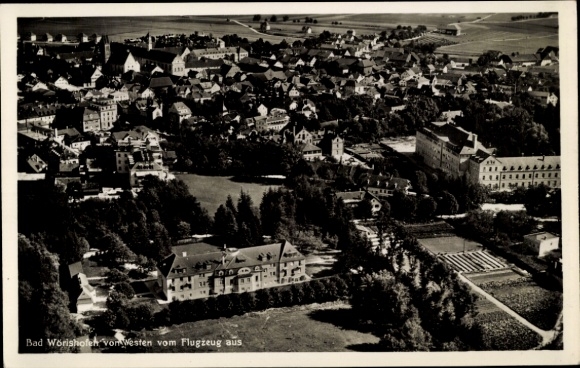 Postcard Bad Wörishofen in Unterallgäu, aerial photograph of the town