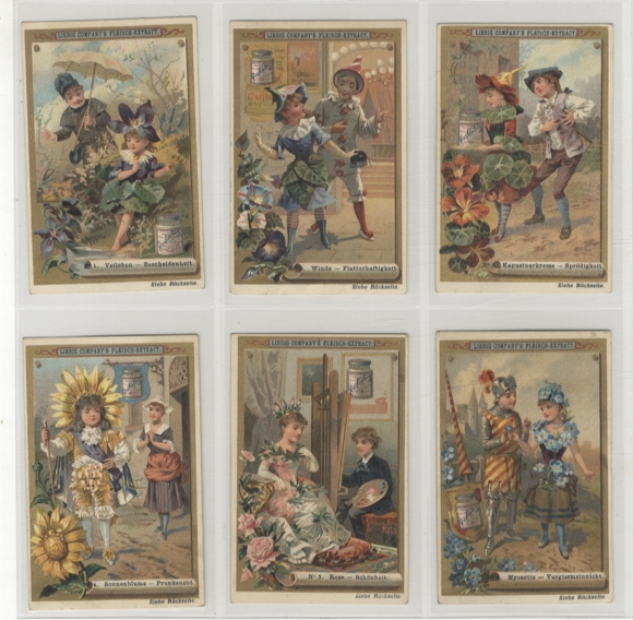 Liebig Pictures Series A 124 Flower Language I (Boy and Girl) 1889