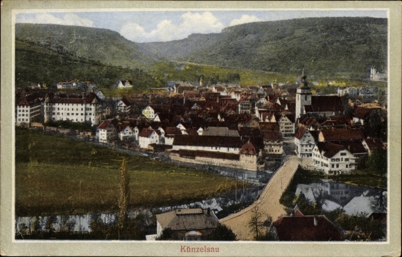 Postcard Künzelsau am Kocher Hohenlohekreis, general view