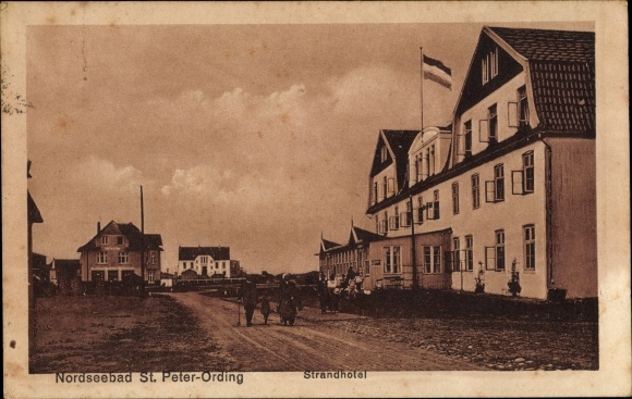 Ak Nordseebad Sankt Peter Ording, Strandhotel