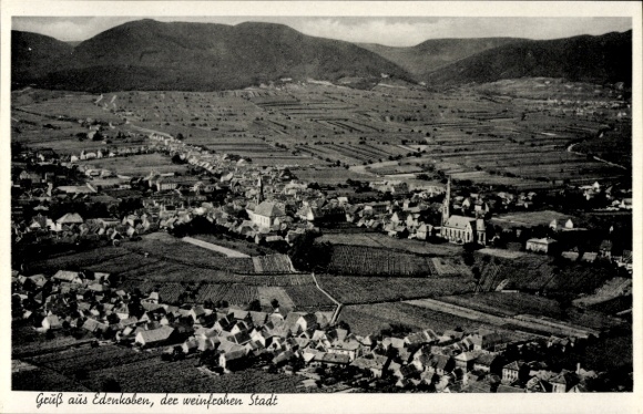 Ak Edenkoben an der Haardt Pfalz, Gruß aus  der weinfrohen Stadt