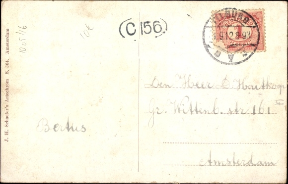 Ak Tilburg Noord-Brabant Nederland, Spoorlaan