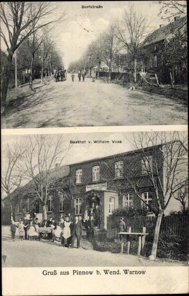 PC Pinnow Mecklenburg Western Pomerania, Dorfstrasse, inn, residents