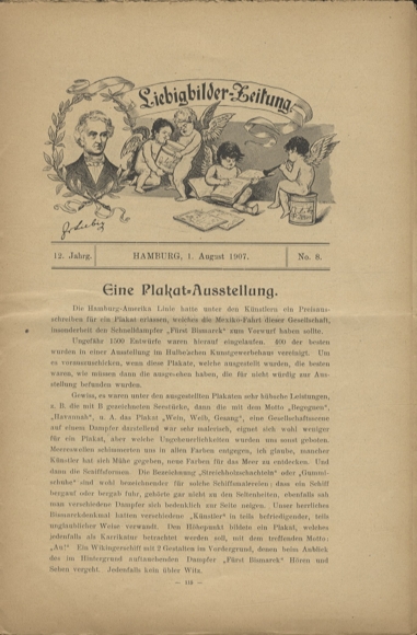 Liebig pictures newspaper advertising Dreser issue 8, volume 12, 1907