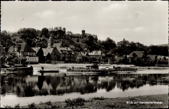 PC Manufacture Beverungen on the Weser, partial view, steamer