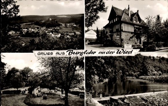 KP Landpoststempel (22b) Burglahr przez Altenkirchen Westerwald