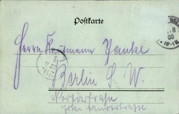 Moonlight Postcard Neuhaldensleben Haldensleben Börde, school