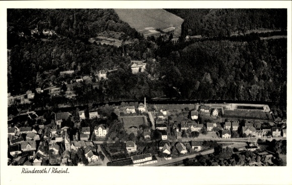 Postcard Ründeroth Engelskirchen in the Oberbergischer Kreis, aerial photograph