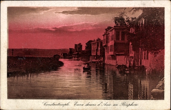 CPA Constantinople Istanbul Turquie, Eaux douces d'Asie au Bosphore