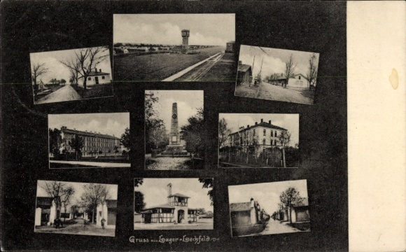 Postcard Lagerlechfeld Graben Schwaben, military training area Lager Lechfeld
