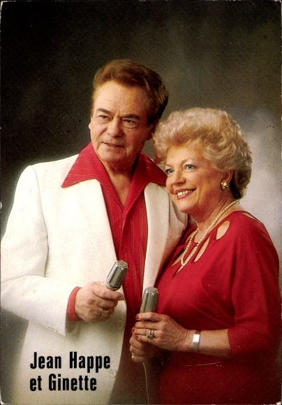 Autogrammkarte Sänger Jean Happe et Ginette, Autogramm