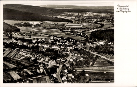 Postcard Bammental in Baden, aerial photograph