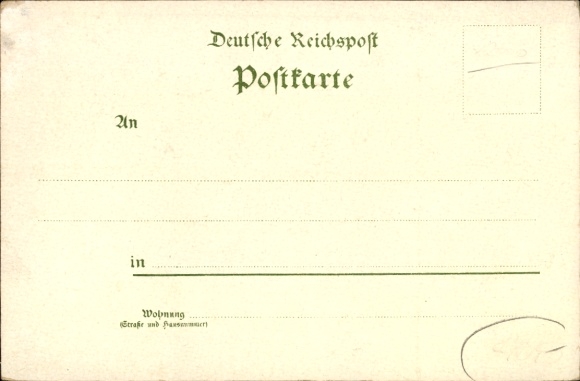 litho Hamburg Bergedorf, Hotel Fernsicht, treinstation, spoorzijde, kasteel, kerk