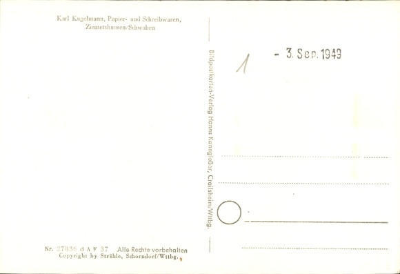 Postcard Ziemetshausen in Swabia, aerial photograph