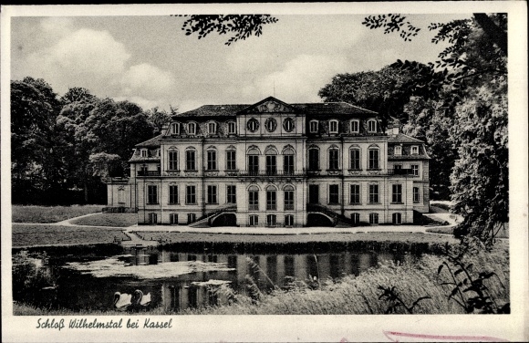 Postcard Calden in Hesse, Wilhelmstal Castle