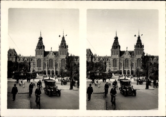 Stereo photo Amsterdam North Holland Netherlands, Rijks Museum