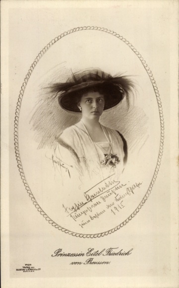Passepartout Ak Prinzessin Eitel Friedrich von Preußen, Sophie Charlotte von Oldenburg, Liersch 7424