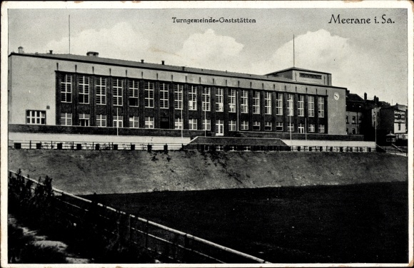 Ak Meerane in Sachsen, Turngemeinde Gaststätten