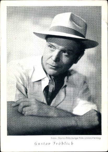 Postcard actor Gustav Fröhlich, Styria Film, hat