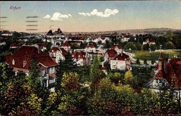 Postcard Erfurt in Thuringia, general view
