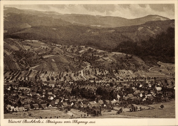 Postcard Buchholz Waldkirch im Breisgau, aerial photograph