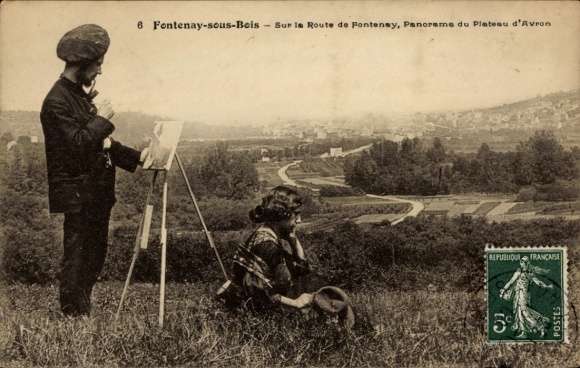 CPA Fontenay sous Bois Val de Marne, Sur la Route de Fontenay, Panorama du Plateau d'Avron