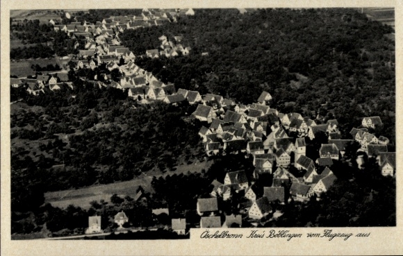 Ak Öschelbronn Gäufelden in Württemberg, Schöne Landschaft, Flugaufnahme, zahlreiche Häuser