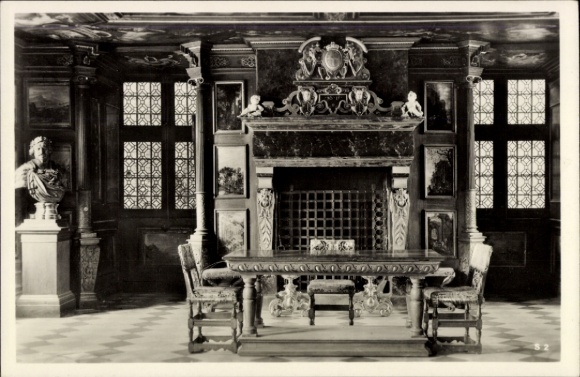 KP Christianshavn København Kopenhaga Dania, Rosenborg Slot, Christian IV's Vinterstue, meble