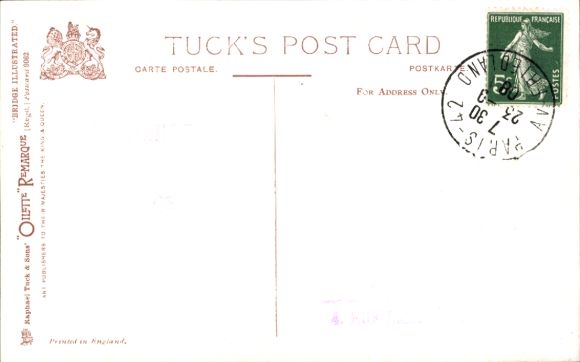 Artist Postcard Thackeray,Lance, Bridge Illustrated, Gone on diamonds