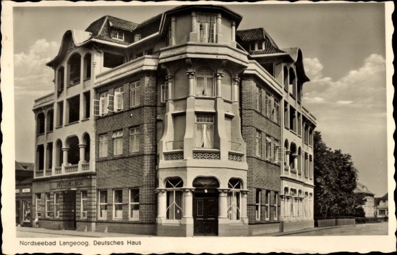 Postcard North Sea resort Langeoog East Frisia, German House
