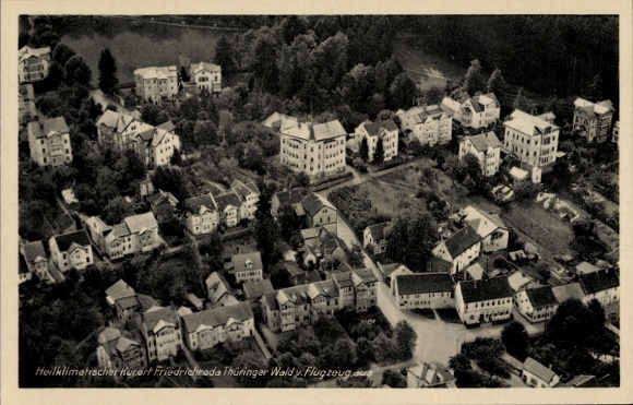 Postcard Friedrichroda in the Thuringian Forest, aerial photograph