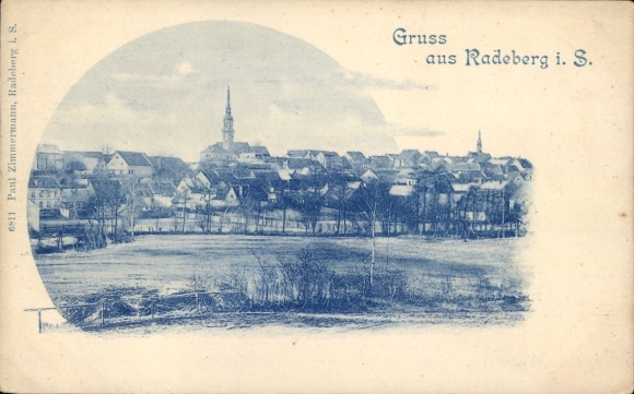 Postcard Radeberg in Saxony, general view