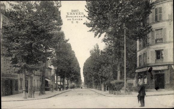 Postcard Vanves Hauts de Seine, Boulevard du Lycee