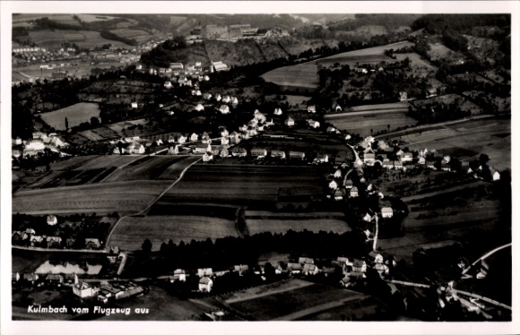 Postcard Kulmbach in Upper Franconia, aerial photograph